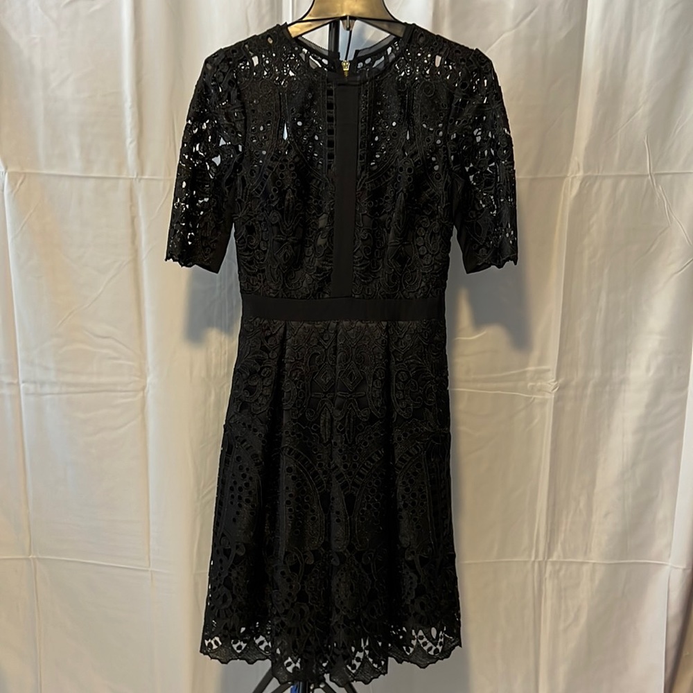 Ted Baker black lace dress size 1